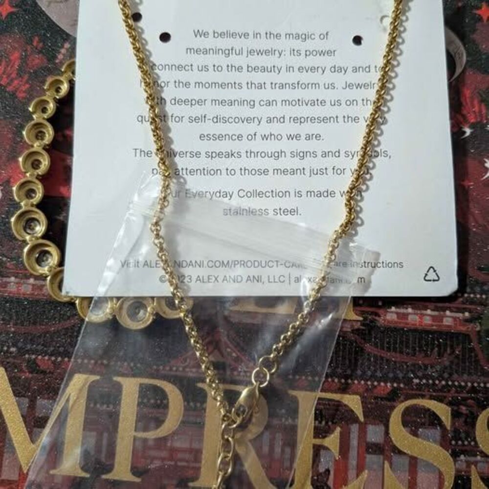 Alex & Ani Crystal Tennis Necklace – Adjustable 16”–18” - Picture 3 of 3